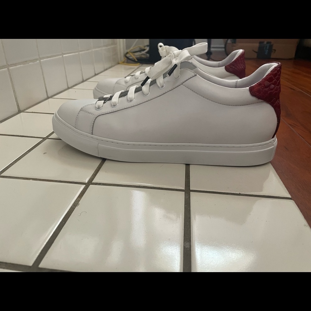 Isaia Laced up leather sneakers